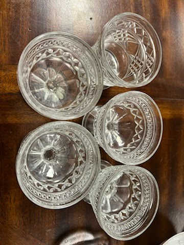 Cut glass icecream bowls (each)