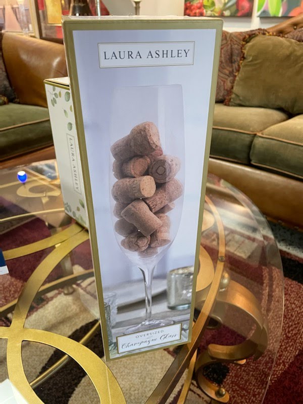 Laura Ashley Oversized Champaign Glass Decor