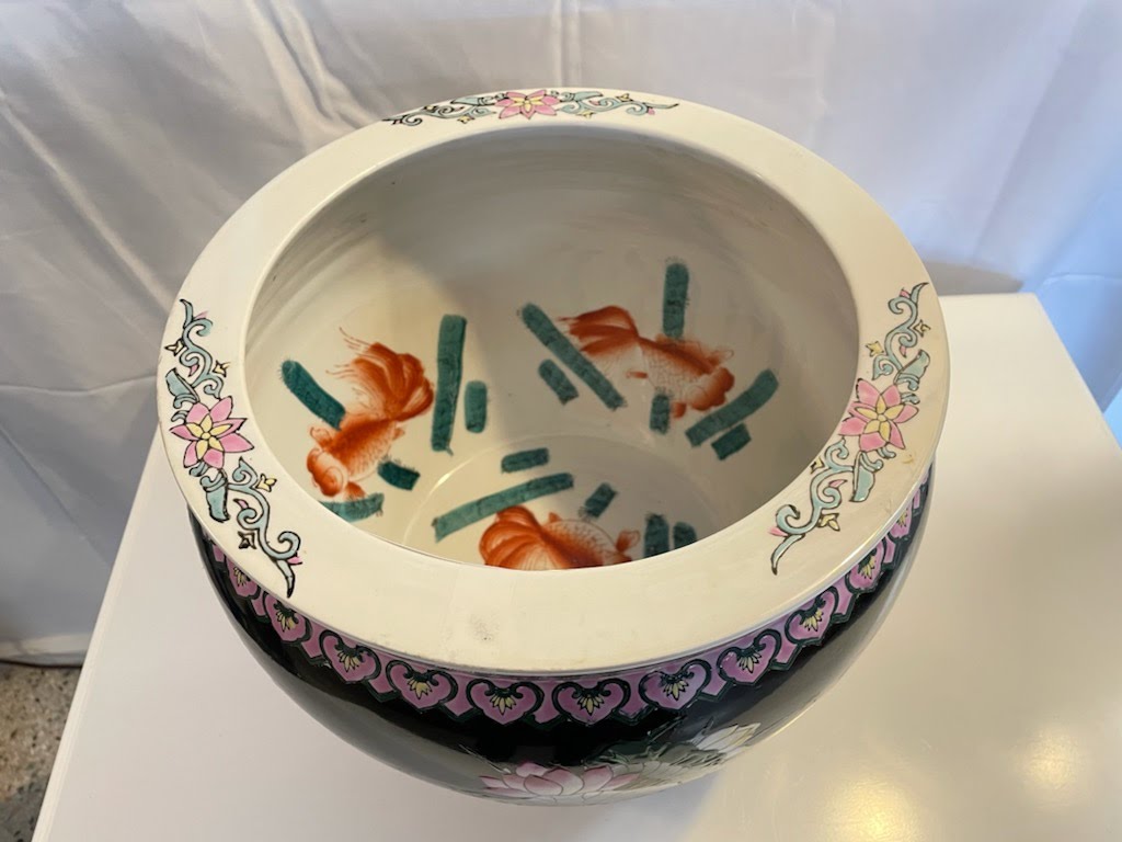 Painted Fish Planter Oriental Decor
