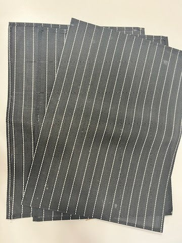 SET OF 3 Black and White Dining Place Mats